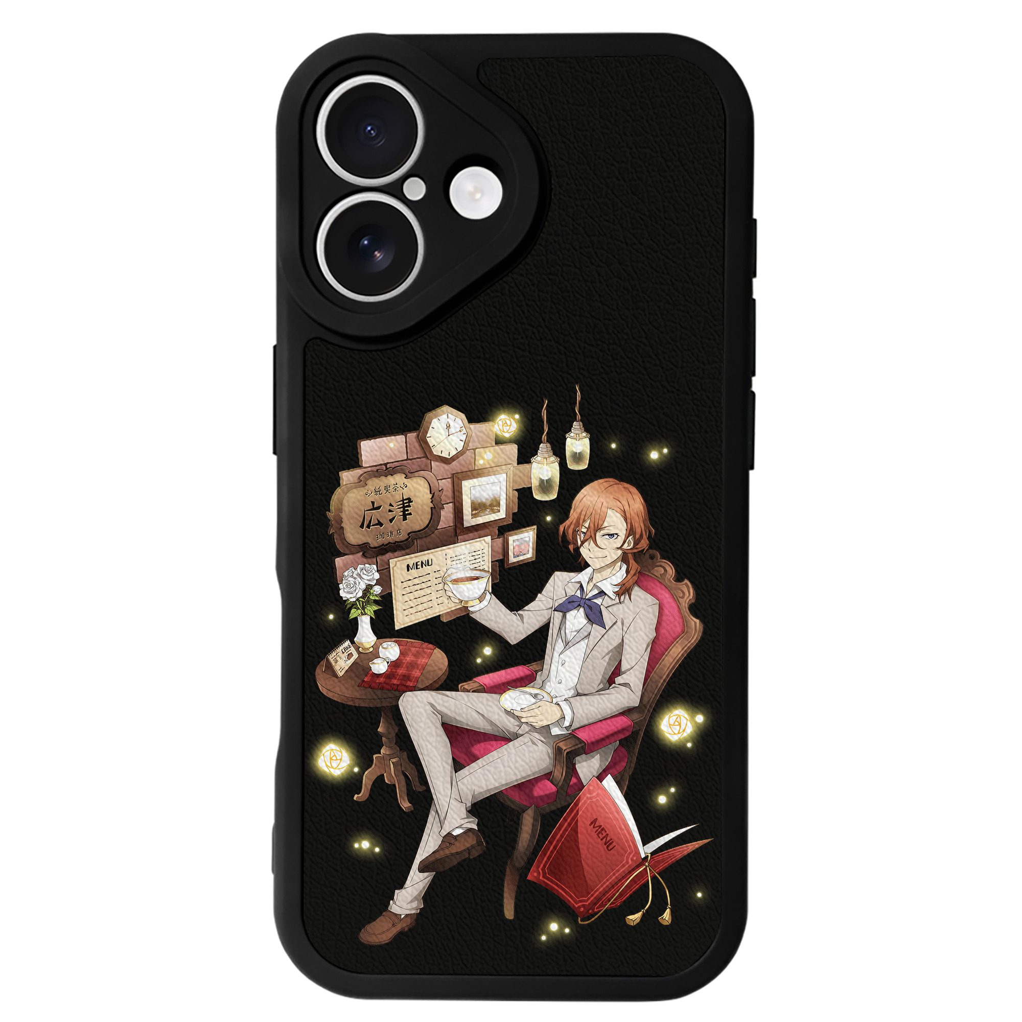 （画像用） 文豪ストレイドッグス Bungo Stray Dogs 【iPhone 16シリーズ対応】シリコンスマホケース（レザー調） 材質：シリコン